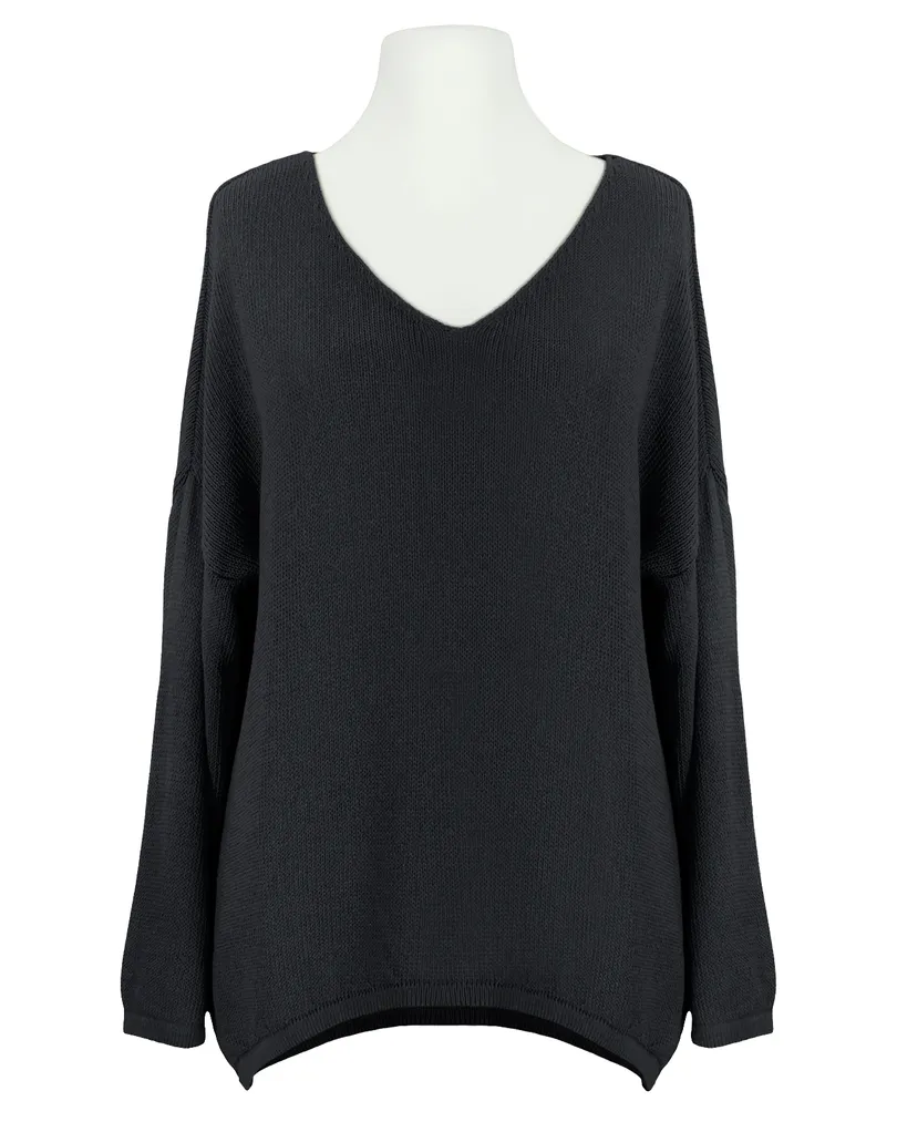 Pullover V-Ausschnitt in schwarz von Selected Touch