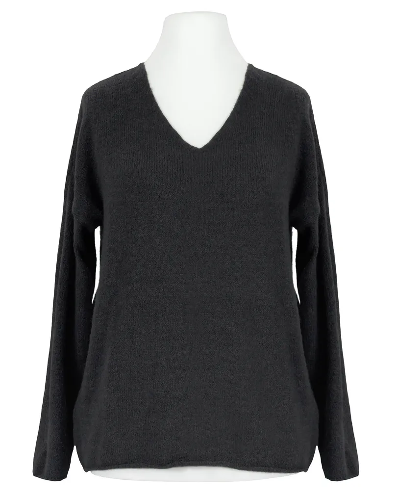 Pullover V-Ausschnitt in  schwarz von Italia Moda (Bild 1)