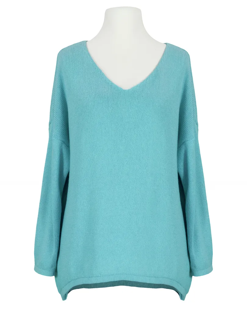 Pullover V-Ausschnitt in t�rkis von Selected Touch