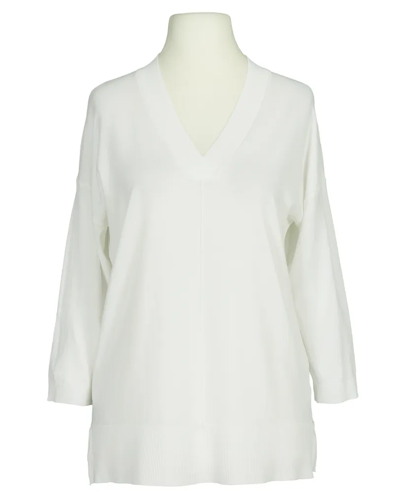 Pullover V-Ausschnitt in wei� von sevenday