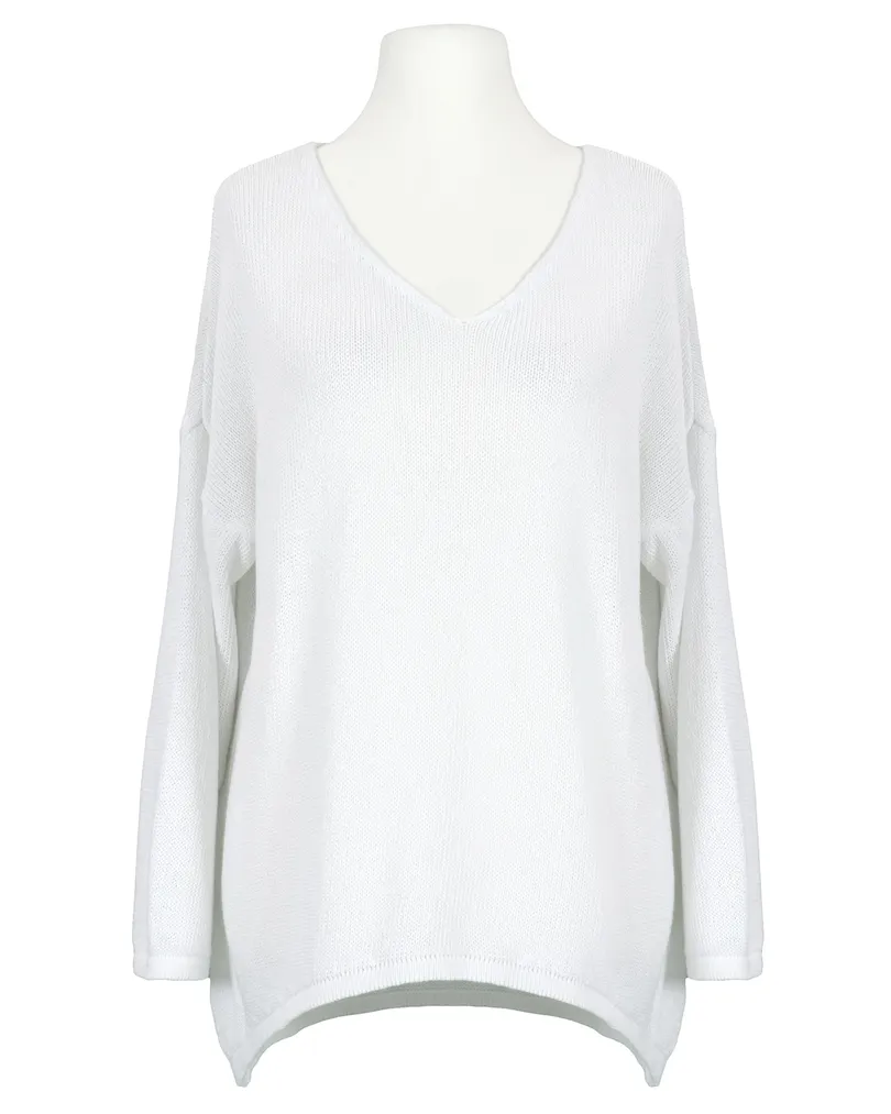 Pullover V-Ausschnitt in wei� von Selected Touch