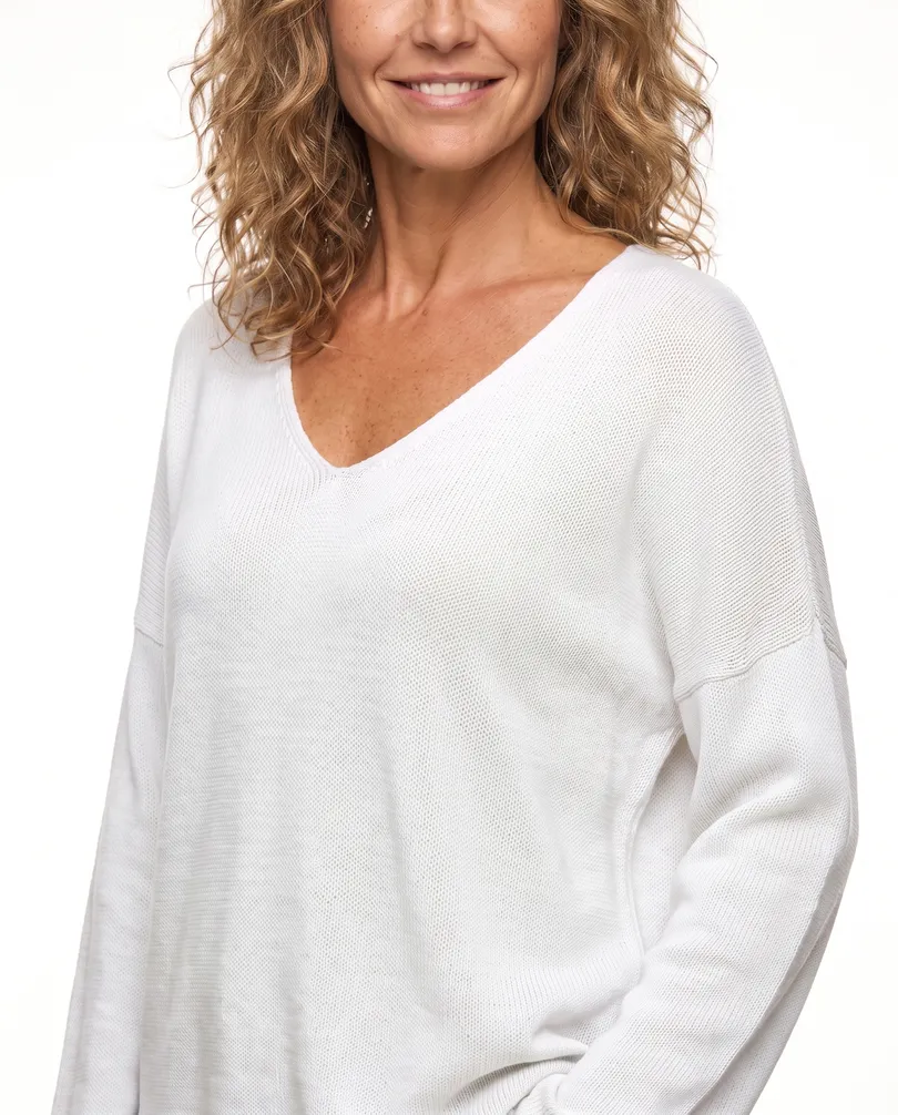 Pullover V-Ausschnitt in  wei� von Selected Touch (Bild 4)