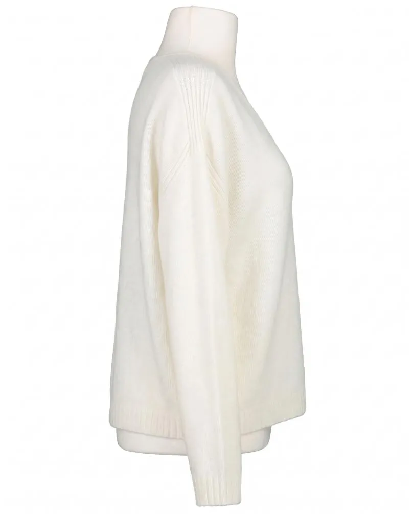Pullover V-Ausschnitt in  wollwei� von Made in Italy (Bild 2)