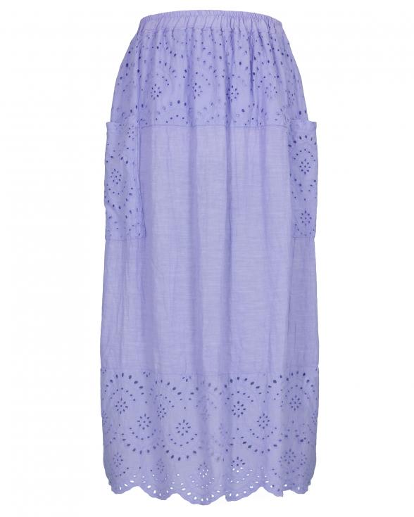 Rock mit Lochspitze in lila von Made in Italy