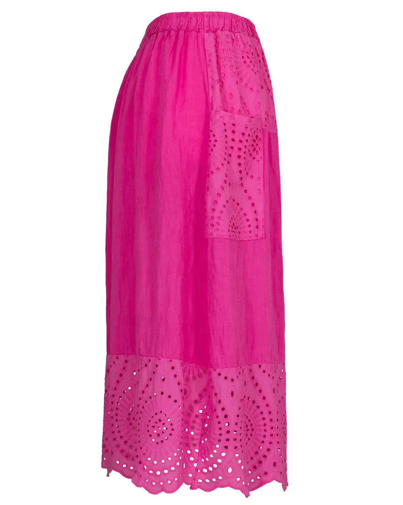 Rock mit Lochspitze in  pink von Made in Italy (Bild 2)