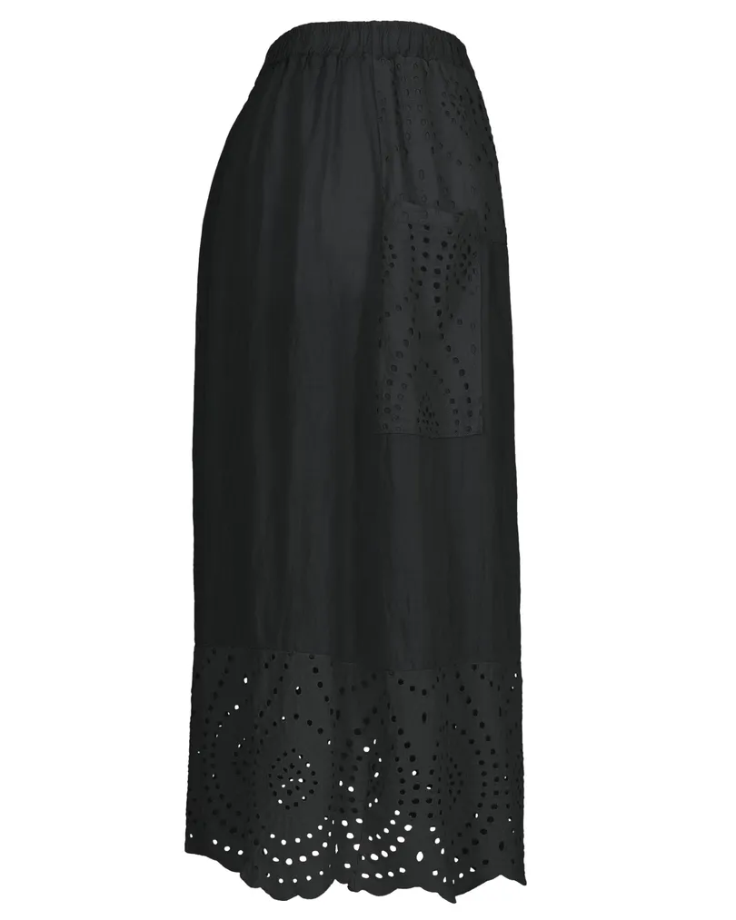 Rock mit Lochspitze in  schwarz von Made in Italy (Bild 2)