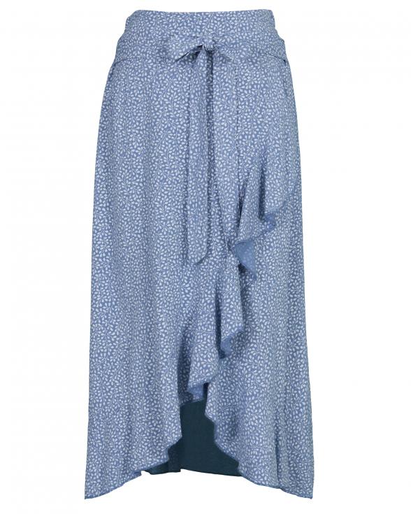 Rock mit Volant in blau von Made in Italy