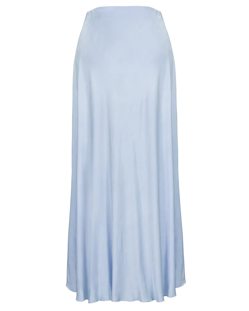 Rock Satin in hellblau von Made in Italy