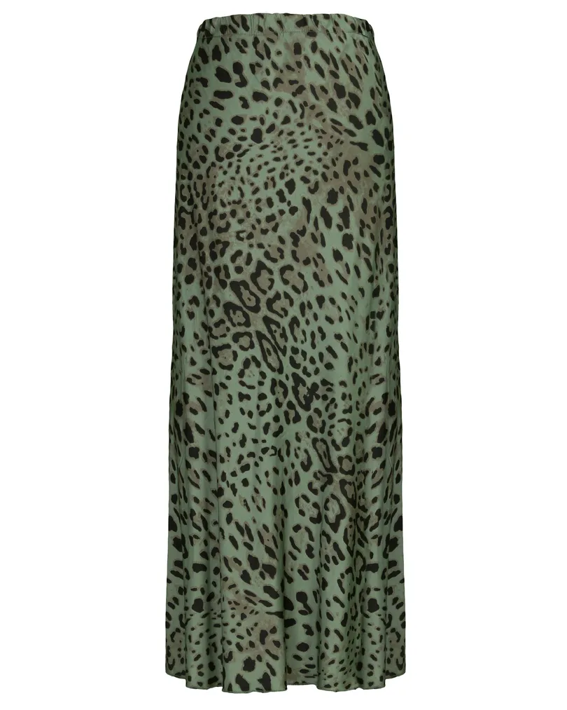 Rock Satin Leoprint in khaki von Selected Touch
