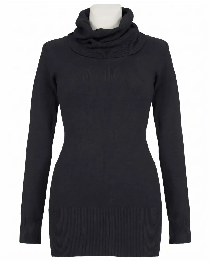 Rollkragenpullover mit Cashmere in  schwarz von Moda Italia (Bild 1)