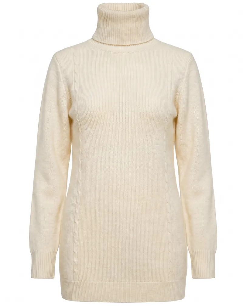Rollkragenpullover mit Mohair in  beige von Primrose (Bild 1)