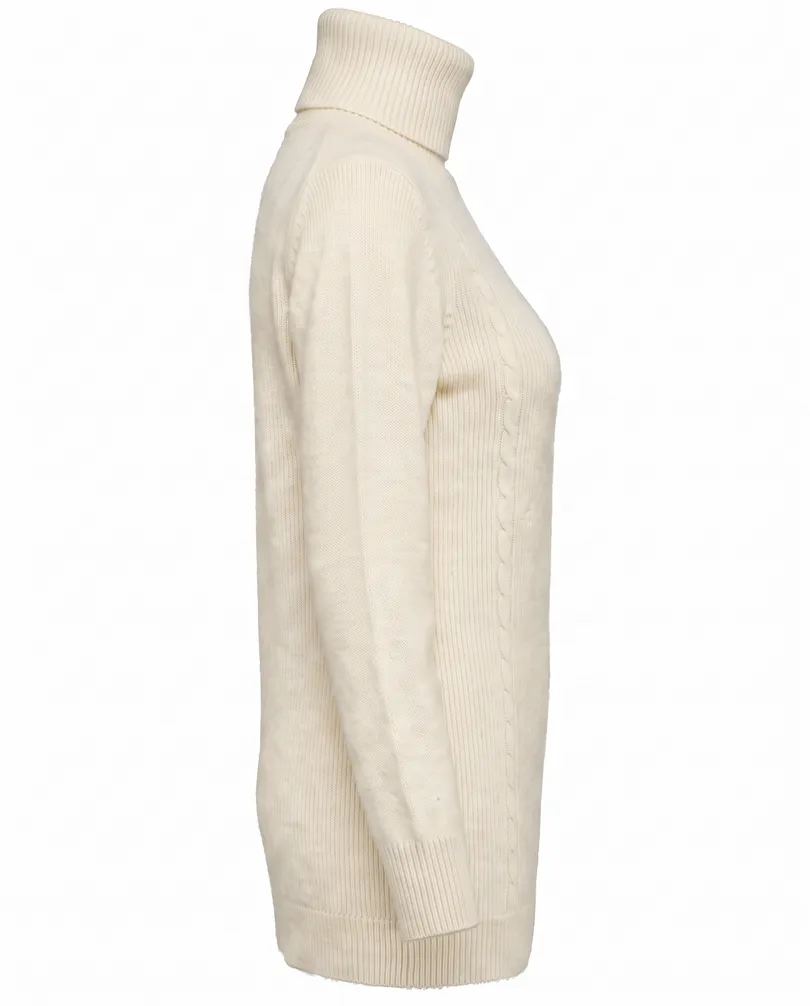 Rollkragenpullover mit Mohair in  beige von Primrose (Bild 2)