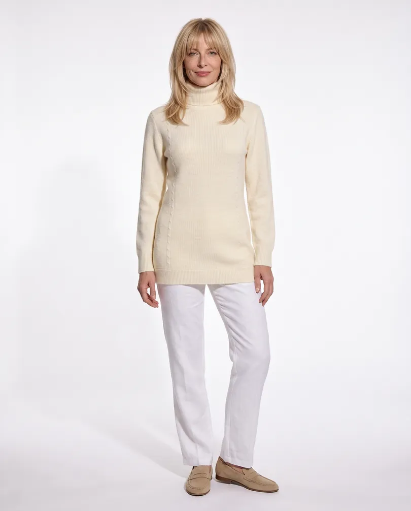 Rollkragenpullover mit Mohair in  wollwei� von Primrose (Bild 3)