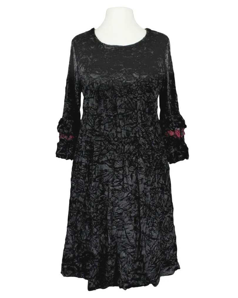 Samtkleid mit Volant in  schwarz von Zedd (Bild 1)