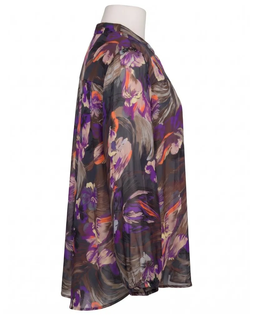 Satinbluse mit Seide Floral in  bunt von Made in Italy (Bild 2)