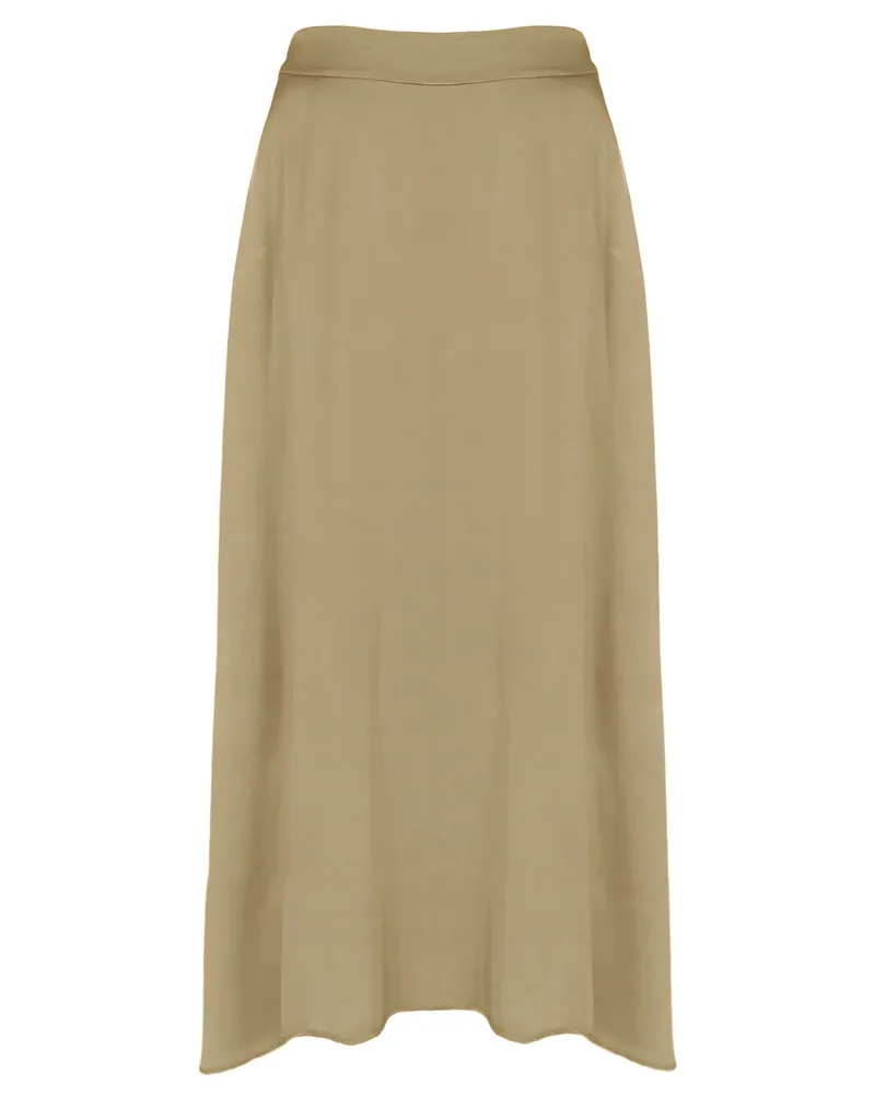 Satinrock A-Linie in camel von IMPRESS