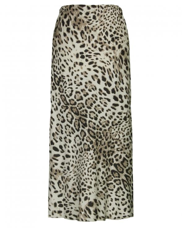 Satinrock Leoprint in beige von Selected Touch
