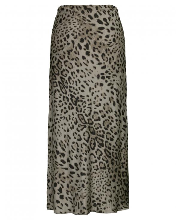 Satinrock Leoprint in braun von Selected Touch