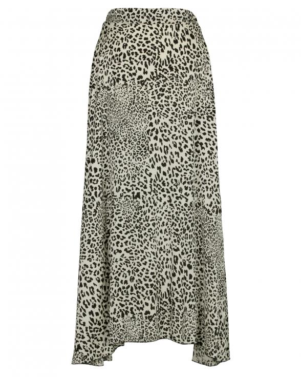 Satinrock Leoprint in schwarz creme von IMPRESS