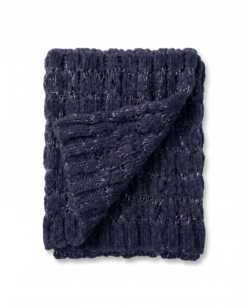 Schal mit Pailletten in  blau von fashion made in italy (Bild 1)