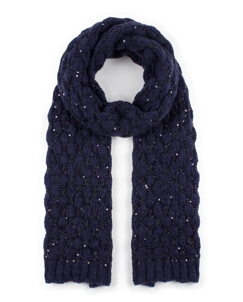 Schal mit Pailletten in  blau von fashion made in italy (Bild 2)