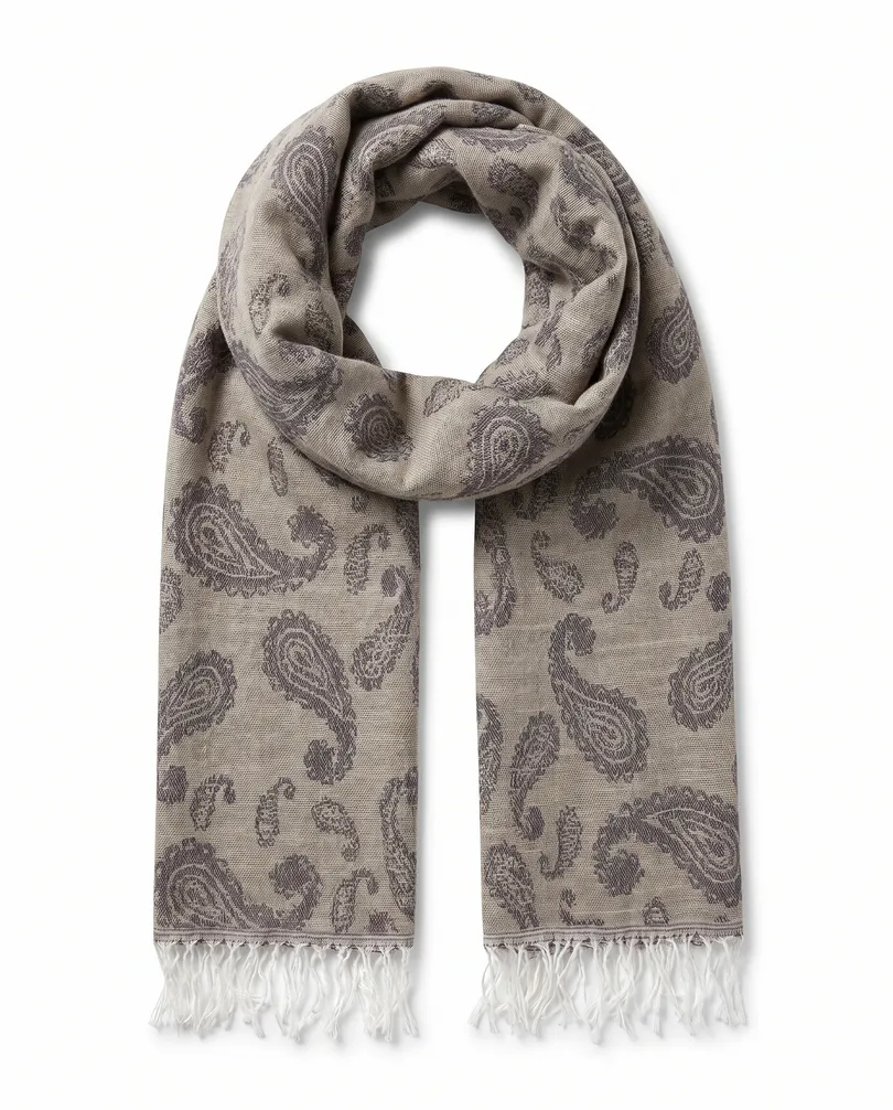 Schal mit Paisley Muster in  taupe von fashion made in italy (Bild 2)