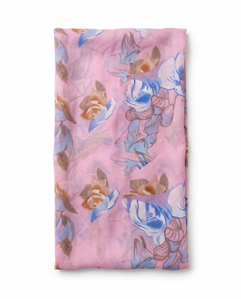 Schlauchschal gebl�mt in  rosa von fashion made in italy (Bild 2)