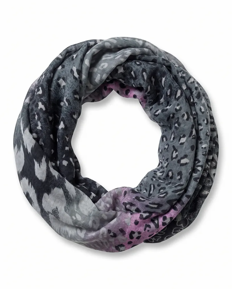 Schlauchschal gemustert in  grau von fashion made in italy (Bild 1)