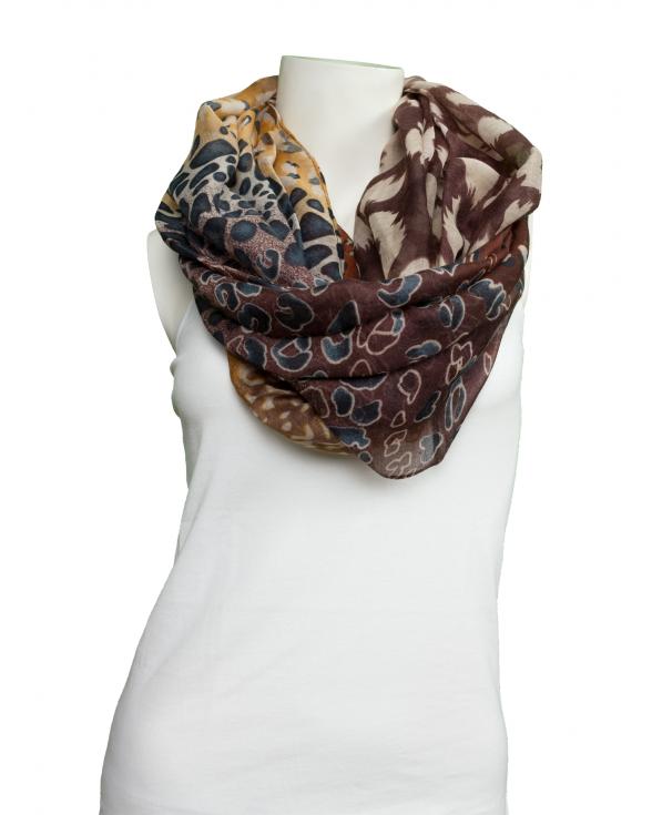 Schlauchschal gemustert in  terra von fashion made in italy (Bild 1)