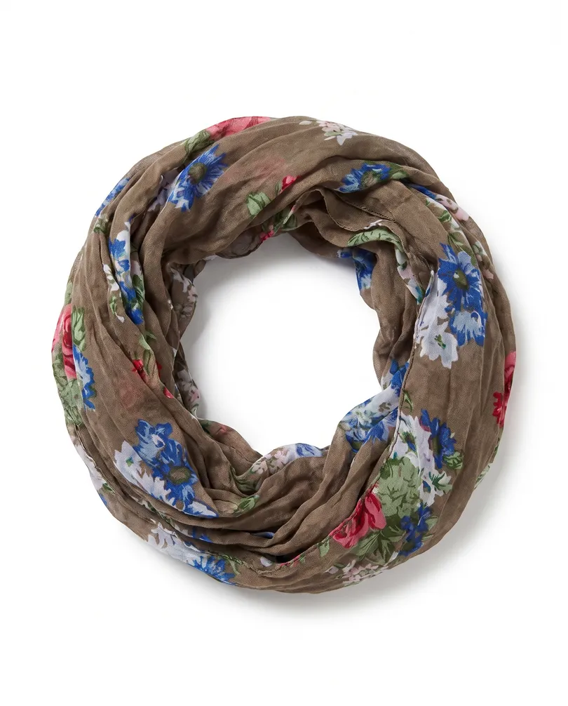 Schlauchtuch mit Bl�ten in  braun von fashion made in italy (Bild 1)