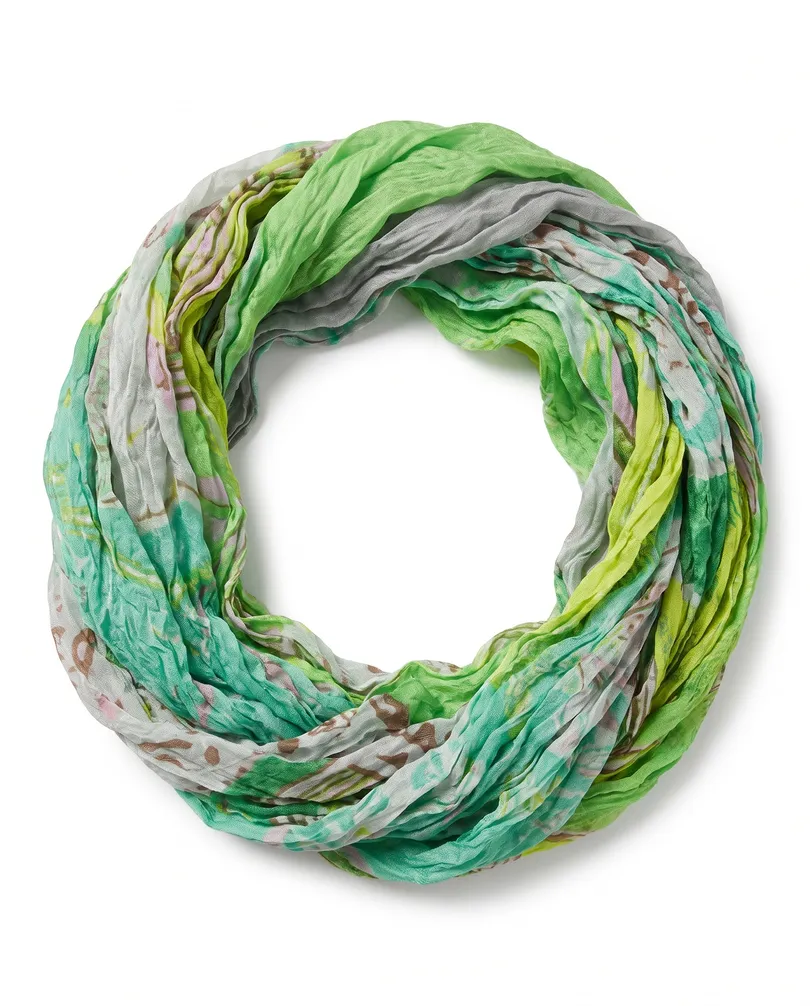 Schlauchtuch mit Seide in gr�n von fashion made in italy