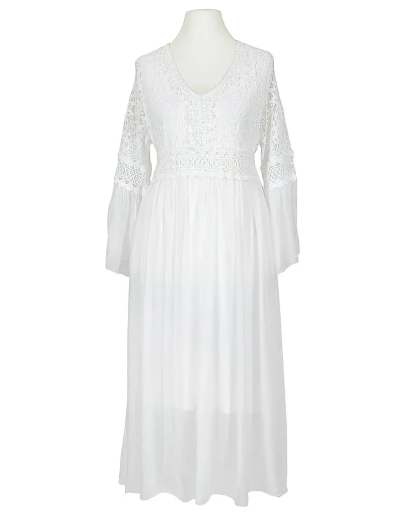 Seidenkleid mit Spitze in  wei� von Spaziodonna (Bild 1)