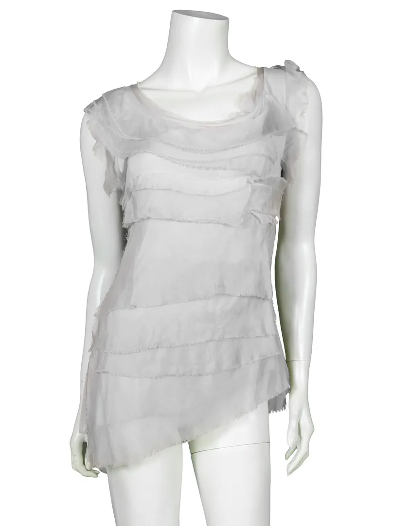 Shirt mit Seide in grau von Made in Italy