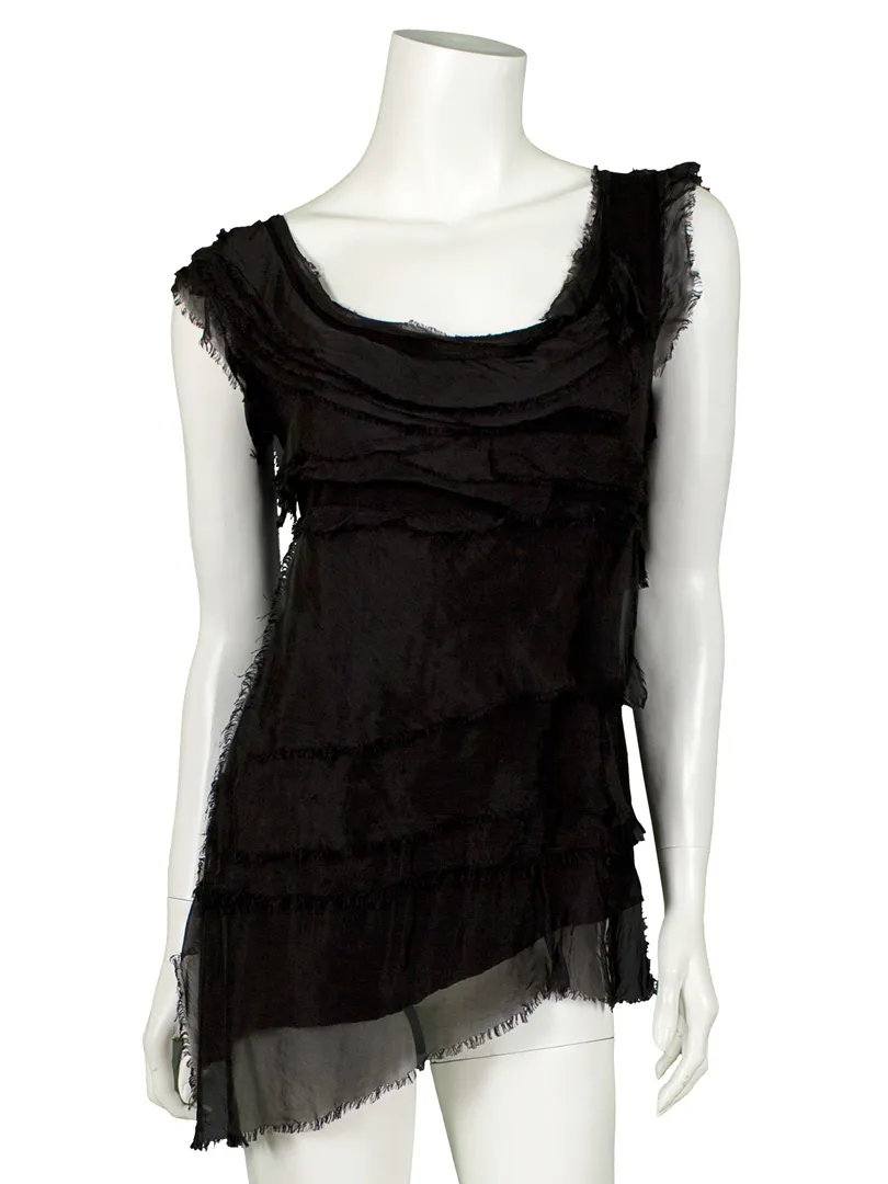 Shirt mit Seide in schwarz von Made in Italy