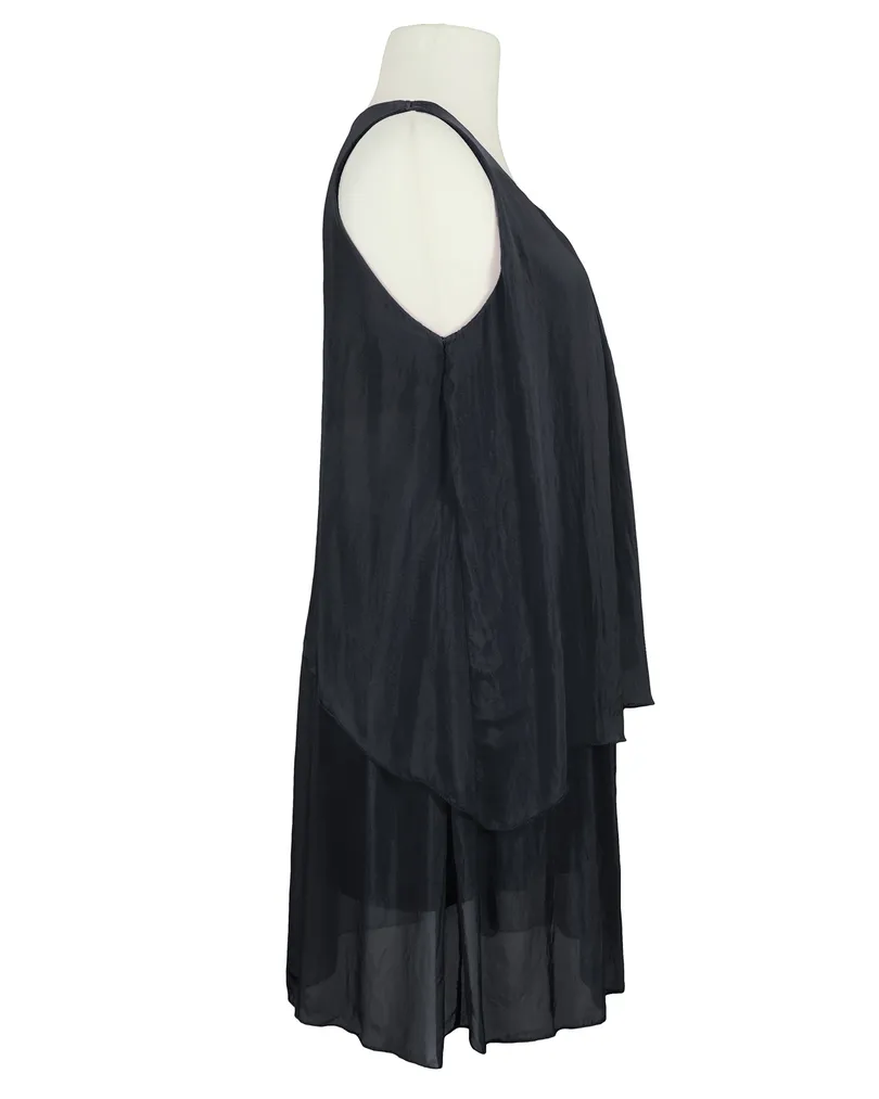 Seidentunika Lagenlook in  schwarz von Spaziodonna (Bild 2)