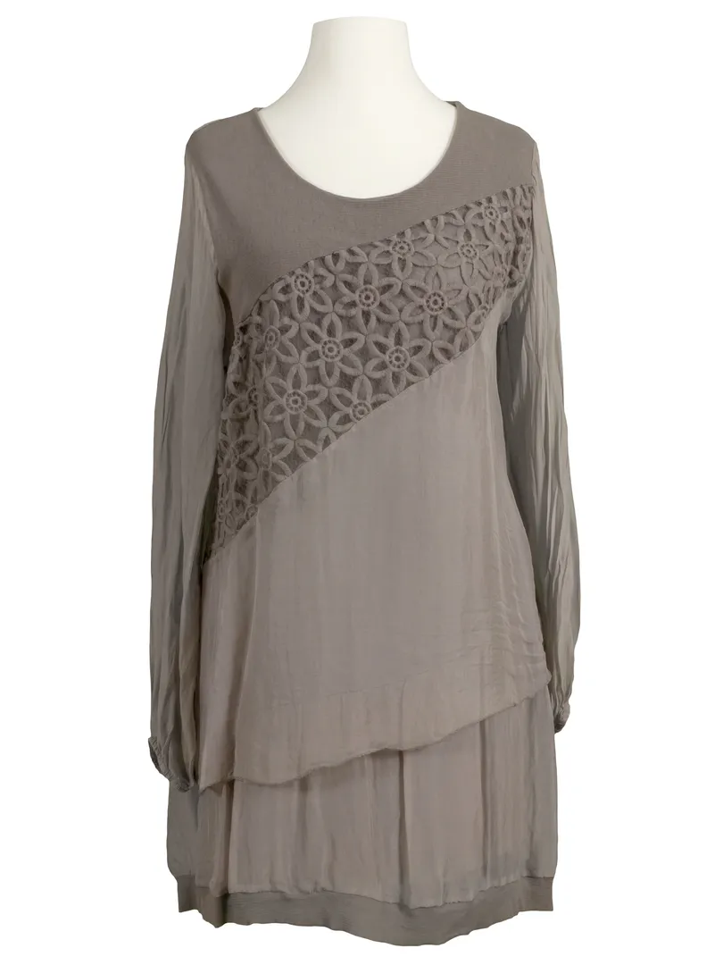 Seidentunika H�kelspitze in  braun von fashion made in italy (Bild 1)