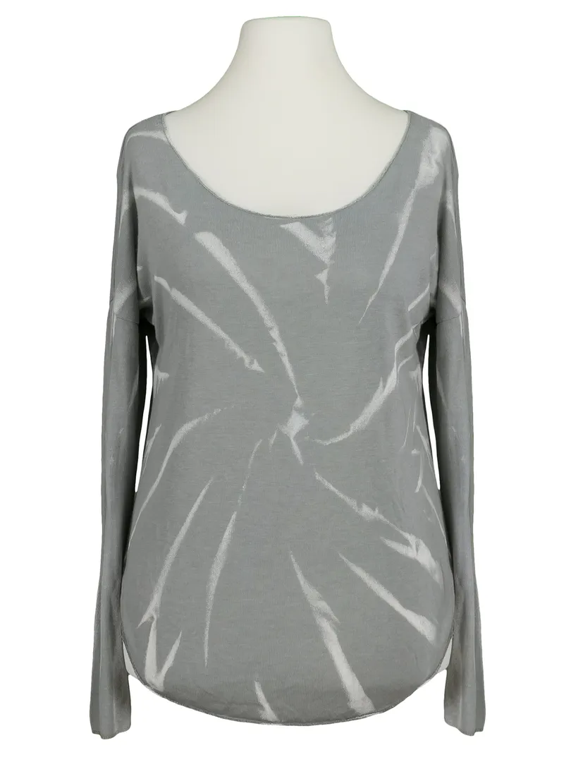 Shirt Feinstrick in  grau von Made in Italy (Bild 1)