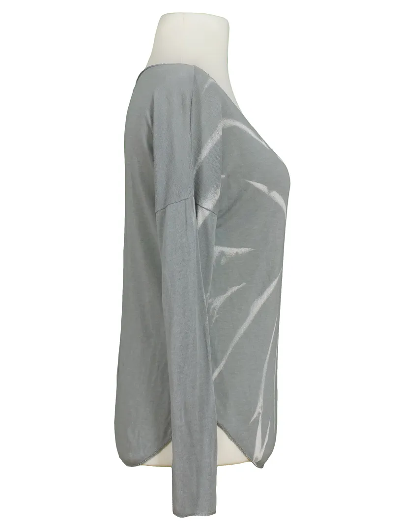Shirt Feinstrick in  grau von Made in Italy (Bild 2)