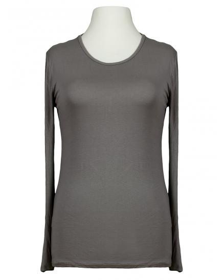 Shirt langarm in braun von Hello Moda