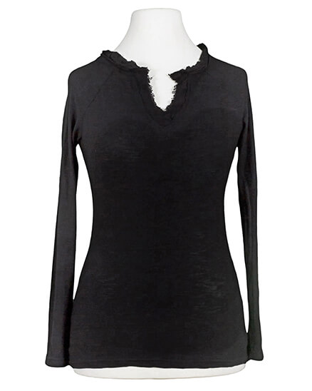 Shirt langarm in schwarz von fashion made in italy