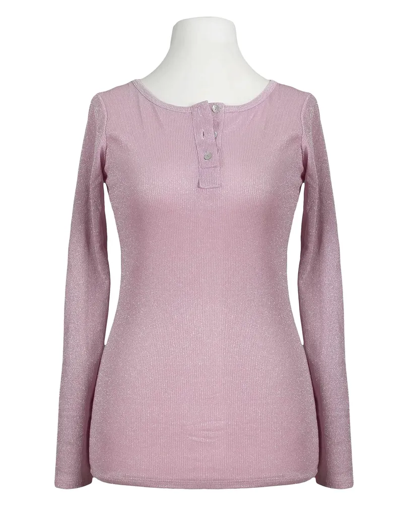 Shirt mit Glanzgarn in rosa von Made in Italy