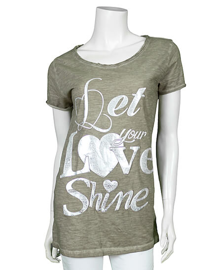Shirt mit Print in  khaki von Fashion Line (Bild 1)