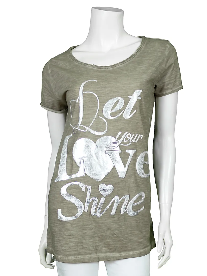 Shirt mit Print in  khaki von Fashion Line (Bild 1)