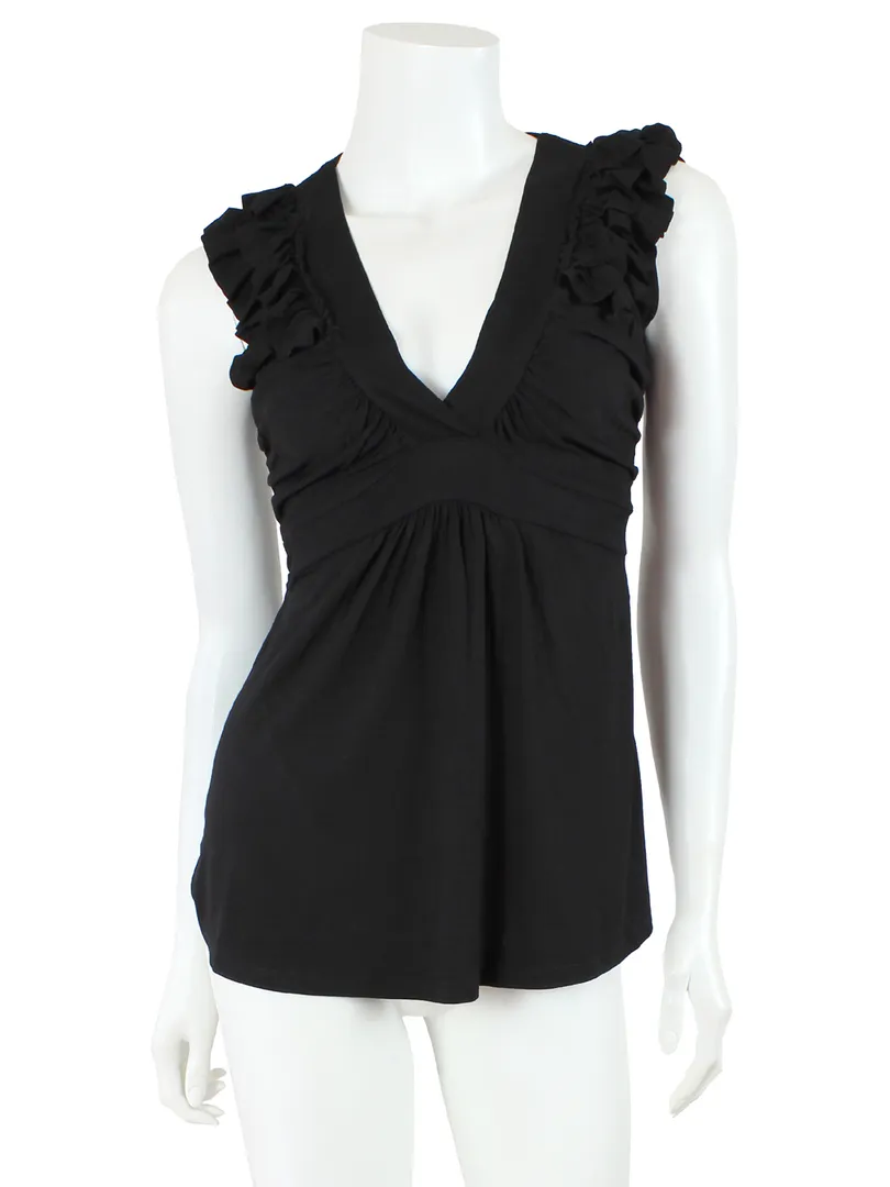 Shirt mit R�schen in  schwarz von Fashion Elle (Bild 1)