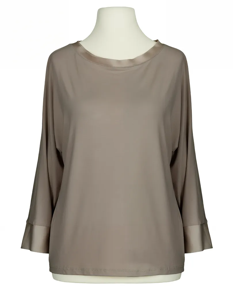 Shirt mit Satin in  braun von Italia Moda (Bild 1)