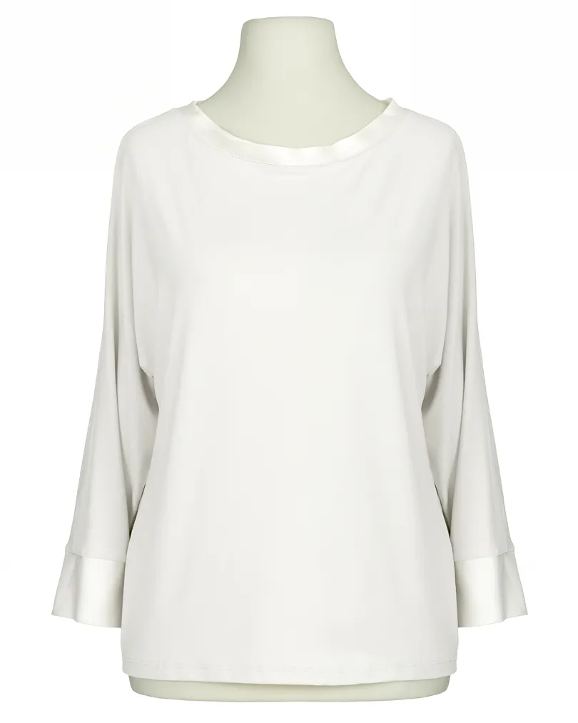 Shirt mit Satin in  ecru von Italia Moda (Bild 1)