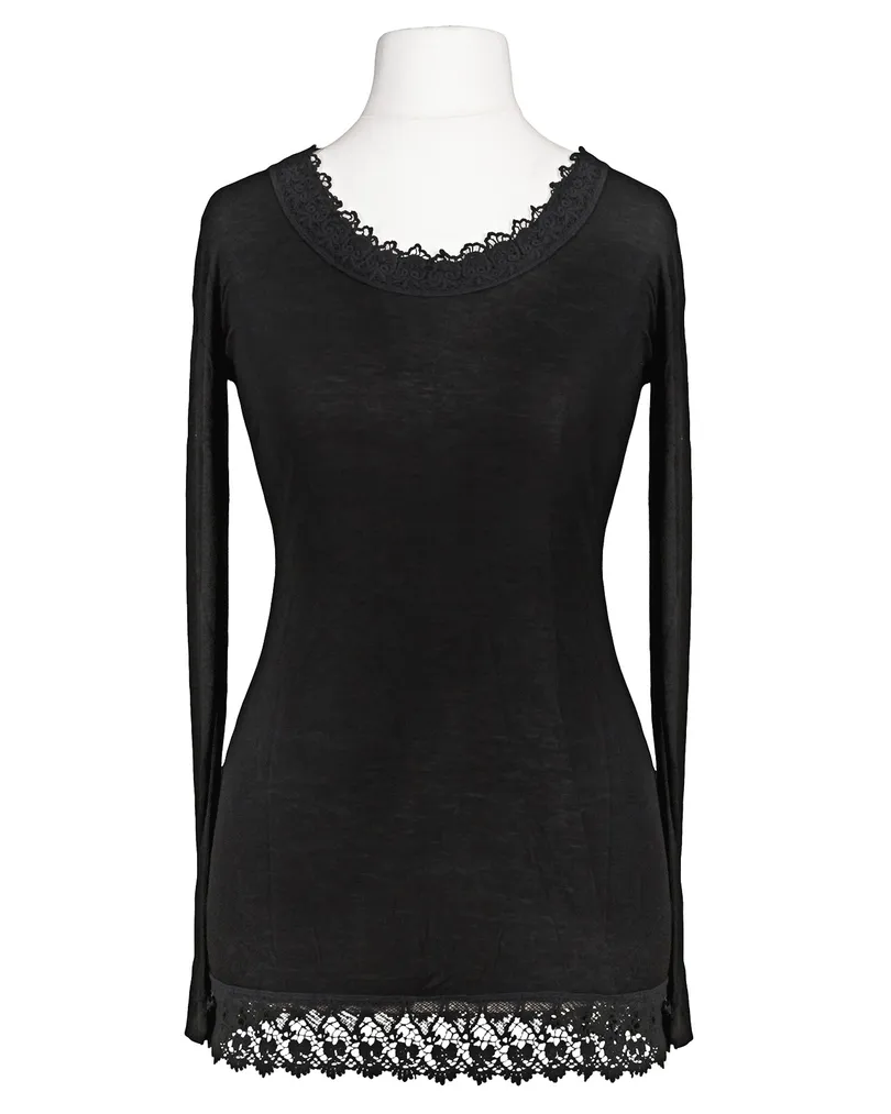 Shirt mit Spitze in  schwarz von RESTART (Bild 1)