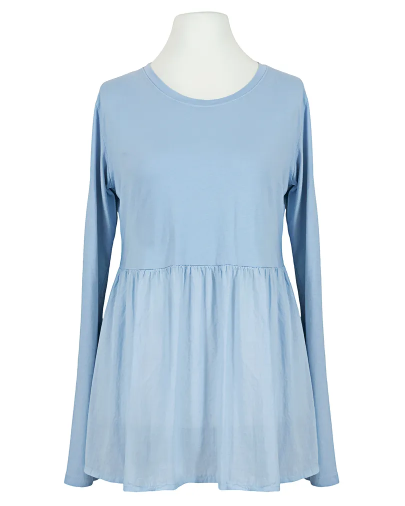 Shirt mit Volant in hellblau von Selected Touch