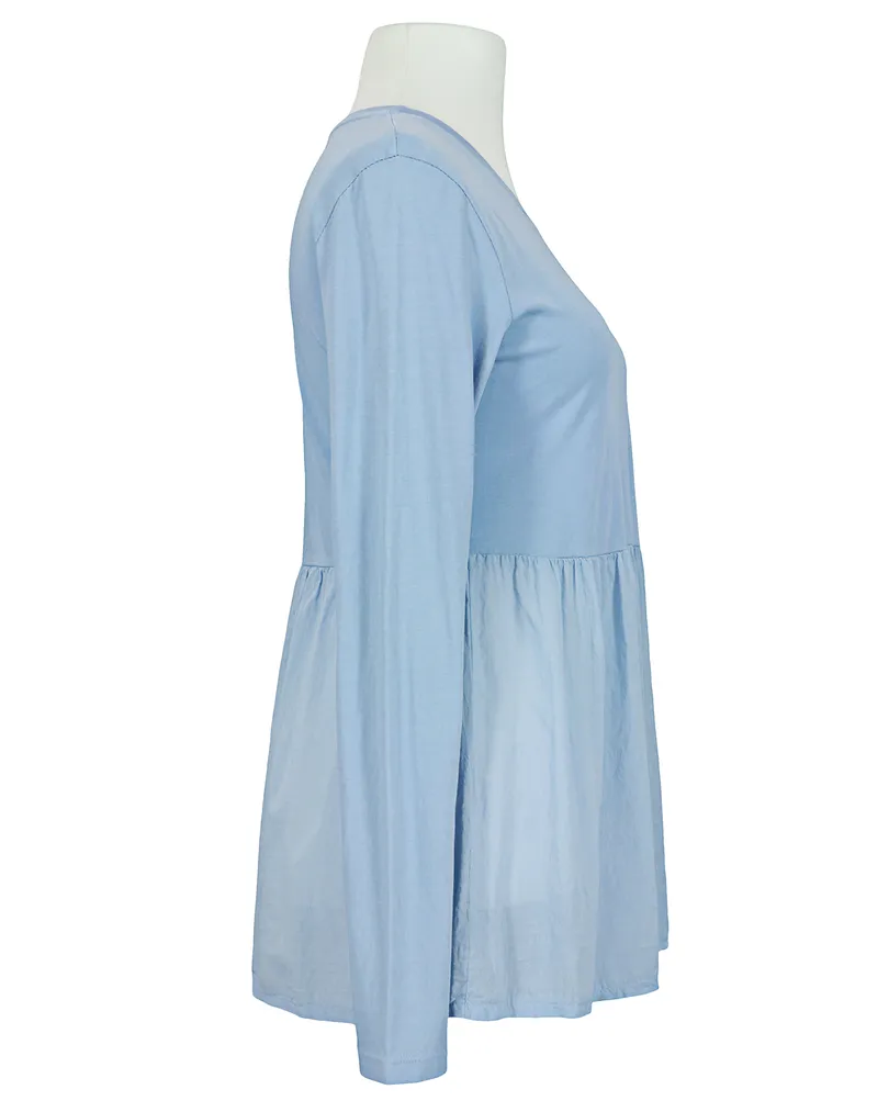Shirt mit Volant in  hellblau von Selected Touch (Bild 2)
