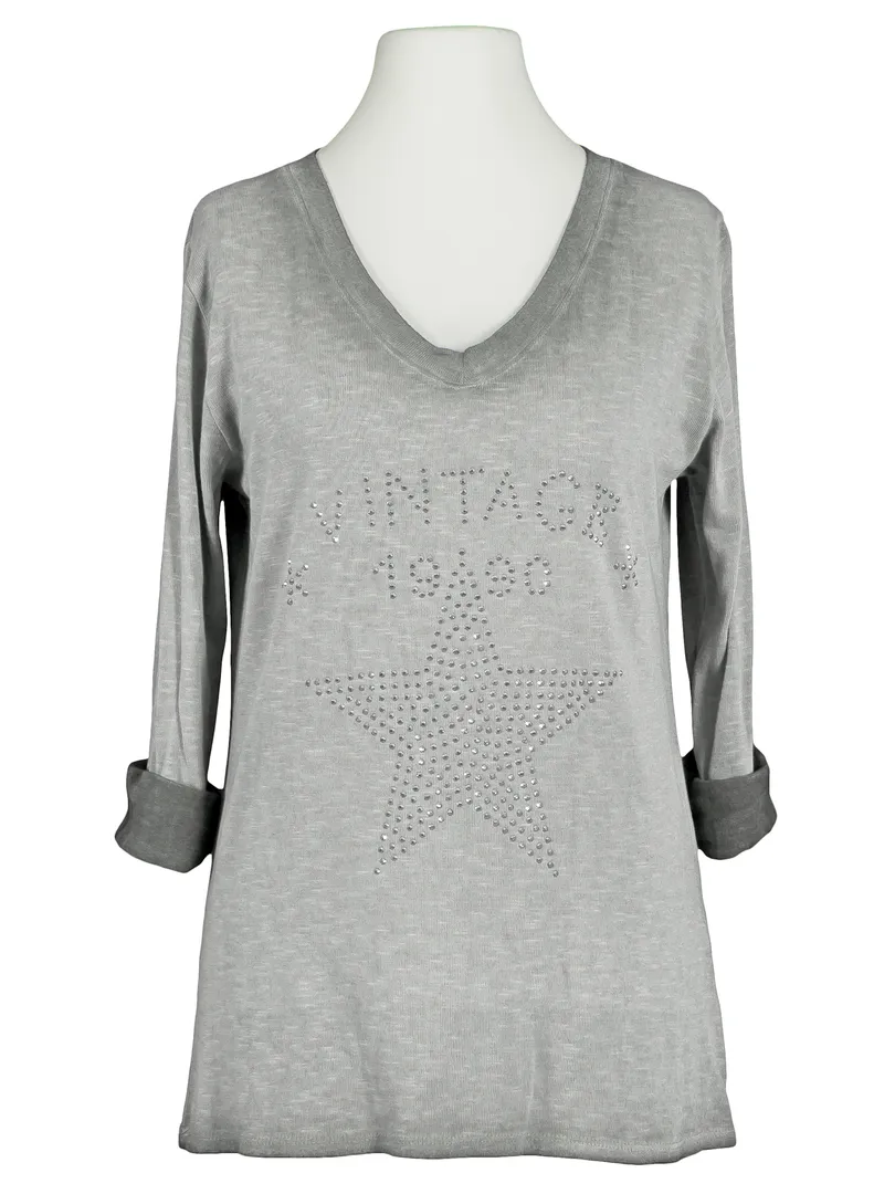 Longsleeve mit Print in grau von Andromede Paris